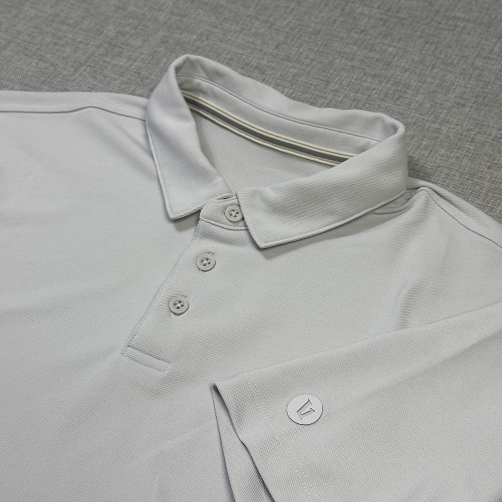 Vuori Gamepoint Performance Polo Shirt Men Small Gray Short Sleeve Athletic Golf